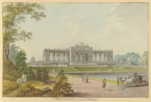 Period Prints: Lorenz Janscha watercolor depicting the Gloriette in Schönbrunn around 1790