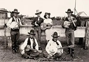 Midadult Men Prints: Los Angeles, California, c 1933 'Jack LeFevre and His Texas Outlaws' band