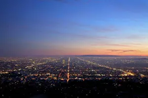 Parks Prints: Los Angeles city lights, California, USA