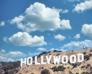 Weather Is Fine Prints: LOS ANGELES, USA - CIRCA AUGUST 2020: Hollywood sign in Los Angeles on blue sky