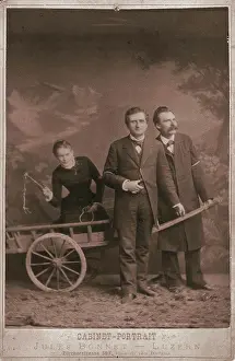 Private Collection Prints: Lou Andreas-Salomé, Paul Rée and Friedrich Nietzsche, Photo studio Jules Bonnet, Luzern