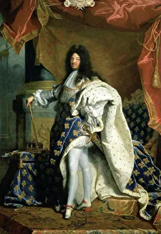 Louis XIV, King of France 1701 Hyacinthe Rigaud (1659-1743/French) Musee du Louvre, Paris