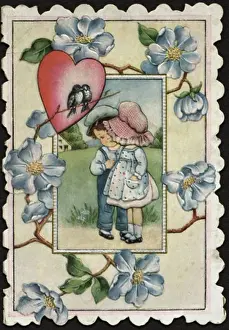Heart Prints: Love Birds Postcard Private Collection