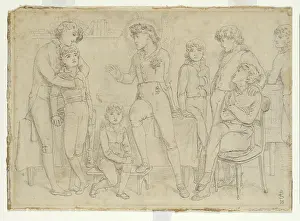 Assistant Prints: Love Among the Schoolboys 1865 Simeon Solomon The old-fashioned outfits worn by the boys in this drawing connect