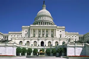Capital Cities Prints: Low angle view of a government building, Capitol Building, Washington DC, USA