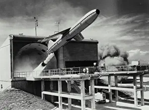 Taking Off Prints: Low angle view of a missile taking off, Air Force TM-76B Mace