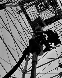 Industry Prints: Low angle view of oil well