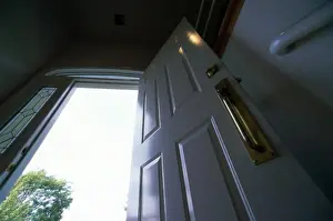 Convenience Prints: Low angle view of an open door