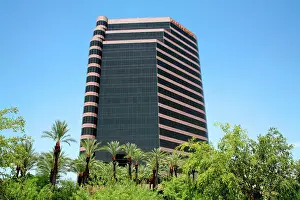 Skyscraper Prints: Low angle view of shopping center, Arizona Center, Phoenix, Arizona, USA