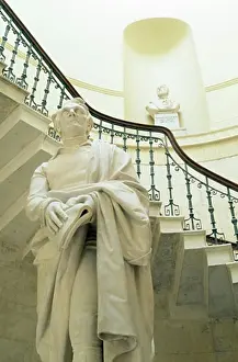 Capital Cities Prints: Low angle view of a statue, Henry Grattan Statue, City Hall, Dublin, Ireland