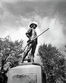 Human Representation Prints: Low angle view of a statue, Minuteman Statue by Daniel Chester French