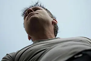 Features Prints: Low angle view of a young man