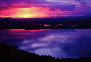 Lough Prints: Lower Lough Erne, County Fermanagh, Ireland; Sunset Over Lake