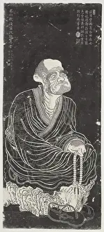 Emperor Prints: Luohan, after a set attributed to Guanxiu stone carved in 1757; rubbing 18th or 19th century Unidentified Of the many