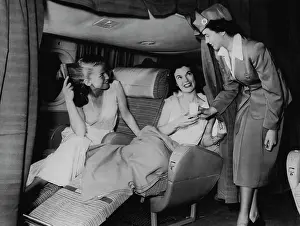 Aeronautics Prints: Luxury Aloft: Sleeperette seats are an outstanding feature of Pan American World Airways new deluxe service to the U