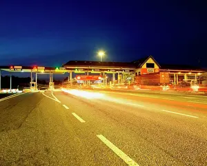 Republic Of Ireland Prints: M50 West Link Bridge, Co Dublin, Ireland, Toll Area