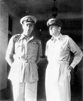 : MacArthur And Mountbatten Meet - Admiral Lord Louis Mountbatten