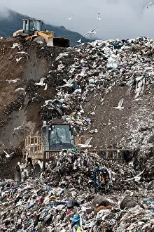 : Machinery at garbage collection center