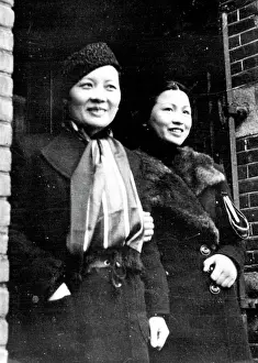 1938 Prints: Madame Chiang Kai-Shek And Her Right-Hand Woman” Help China To Turn The Tide -- Madame Chiang Kai-Shek (left)