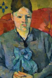 Oil Painting Prints: Detail of Madame Cizanne in a Red Armchair; about 1877 Oil on canvas Paul Cezanne French; 1839-1906