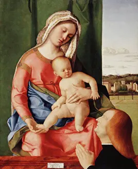 Madonna Prints: The Madonna and Child with a Male Donor