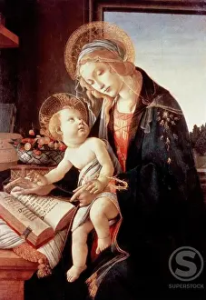 Madonna Prints: Madonna del Libro 1480 Sandro Botticelli (1444-1510/ Italian) Tempera on Wood Panel Museo Poldi Pezzoli