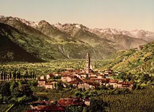 Basilica Prints: Madonna di Tirano, Tirano, Italy, Photochrome Print, Detroit Publishing Company, 1900