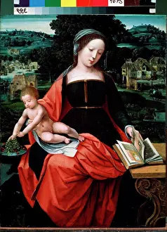 Platter Prints: Madonna with Jesus Christ by Master of Female Half-Lengths
