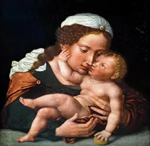 Period Costume Prints: Madonna Nursing the Child Christ Tempera on panel Master of the Magdalen Legend Flemish; active in Brussel; late