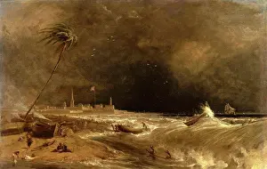 Union Prints: Madras, or Fort St. George, in the Bay of Bengal -- A Squall Passing Off Approaching Storm