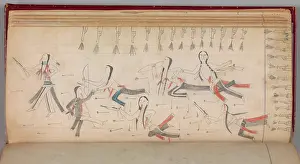 Ledger Prints: Maffet Ledger: Drawing ca. 1874-81 Southern and Northern Cheyenne