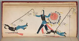 Ledger Prints: Maffet Ledger: Drawing ca. 1874-81 Southern and Northern Cheyenne