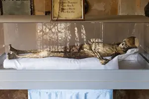 Catholic Prints: Main church: mummy of the morta di agrano, agrano, Italy