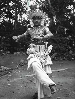 1949 Prints: Make Up of a Temple Dancer - Even in rehearsal
