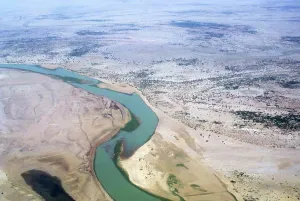 Mali, Flight From Bamako To Timbuktu, Aerial Photos Of Niger River Near Timbuktu