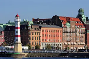 Urban Scene Prints: Malmo Harbor Lighthouse, Malmo, Skane County, Sweden, Scandinavia, Europe