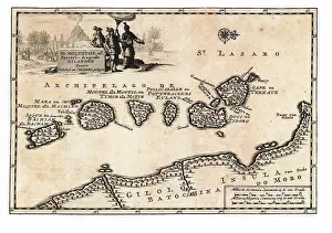 Chart Prints: The Maluku Islands (also known as the Moluccas)