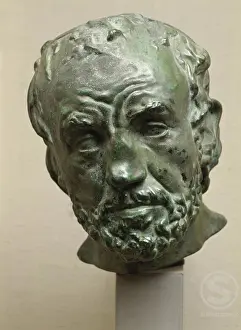 Death Prints: Man with a Broken Nose Bronze Sculpture Auguste Rodin 1840-1917 French Hermitage Museum