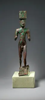 Institution Prints: Man carrying a box, possibly for offerings ca