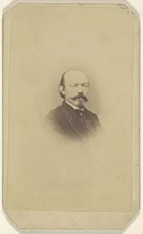 1870 Prints: man with handlebar moustache and goatee