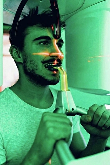 Lighted Prints: Man having dental x-ray