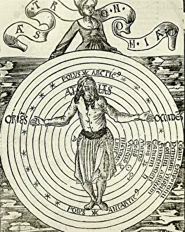 Writer Prints: Man the microcosm, and the universe the macrocosm by Gregor Reisch (1467-1525) a German Carthusian humanist writer