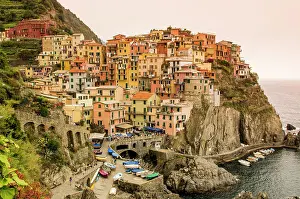 Architectural Prints: Manarola, Cinque Terre, UNESCO World Heritage Site, Liguria, Italy, Europe