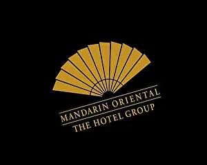 Background Plain Colored Prints: Mandarin Oriental Hotel Group, Rotated Logo, Black Background