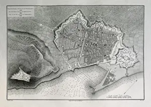 Spaniard Prints: Map of the city and port of Barcelona
