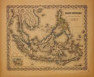 Southeast Asia Prints: Map of East Indies, 1855