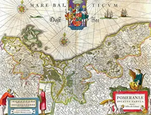 Maps Prints: Map of the historical Duchy of Pomerania