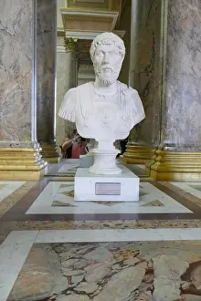 Bust Prints: Marble bust of Lucius Aelius Caesar (101-138) the father of Emperor Lucius Verus