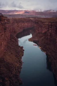 Curve Prints: Marble Canyon in Arizona. Reddish landscape of the grand canyon