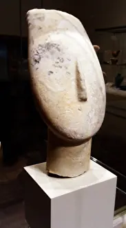 Late Prints: Marble female figure. Cycladic